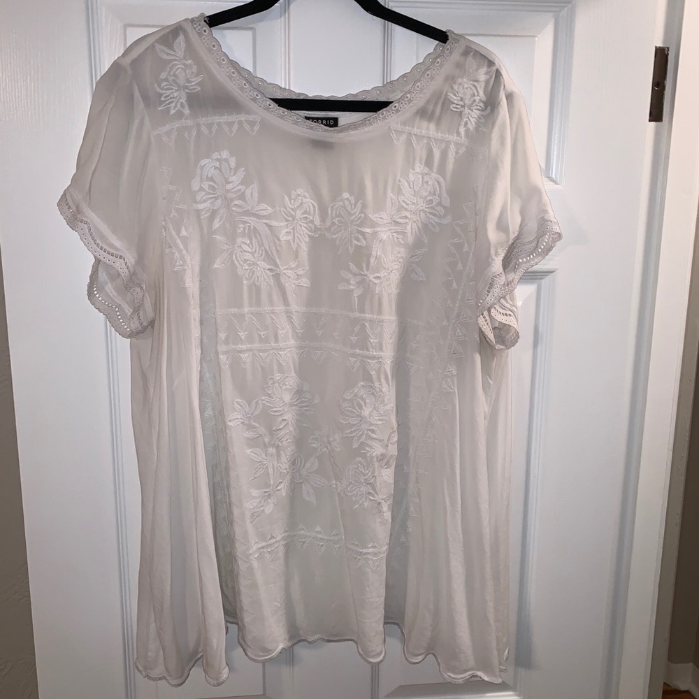 Torrid blouse with kimono and vest